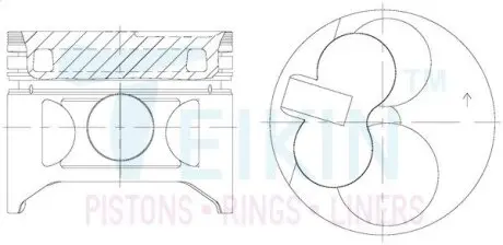 Поршни ремонт +0.50mm(к-кт на мотор) Toyota 5L 3.0 diesel TEIKIN 46273A050