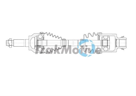 MAZDA Напіввісь передн. прав. 3 03- TRAKMOTIVE 30-2060
