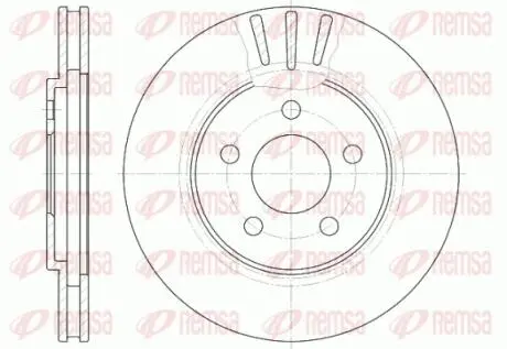 CHRYSLER диск гальмівний STRATUS (JA) 2.0 LE 95-01 REMSA 6947.10