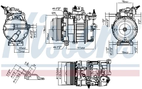 KOMPRESOR KLIMY FORD FOCUS 11- NISSENS 891106