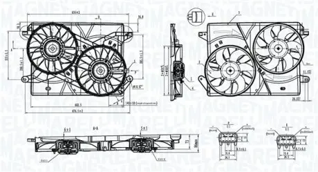 ELEKTROWENTYLATOR CH┼üODNICY CHRYSLER 300 C (LX, LE) 3.0 CRD MAGNETI MARELLI 069422901010