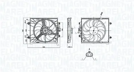 ELEKTROWENTYLATOR CH┼üODNICY FIAT Panda (312_,319_) 1.2 MAGNETI MARELLI 069422893010