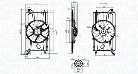 ELEKTROWENTYLATOR CH┼üODNICY FORD FOCUS I I 1.6 MAGNETI MARELLI 069422900010