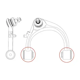 Сайлентблок важеля передня вісь верх Nissan Navara 97-12 CTR GV1006