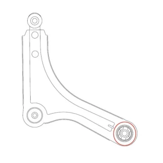 Сайлентблок важеля передня вісь Nissan Almera 12- Micra CTR GV1032