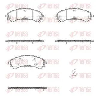 Колодки гальмівні дискові (комплект 4 шт) REMSA 1890.02