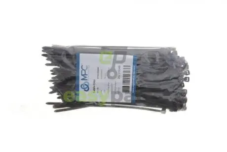 Набір стяжок пластикових 4,8x200 мм 100 од. (чорна) TRIDON UTIE4,8X200B (фото 1)