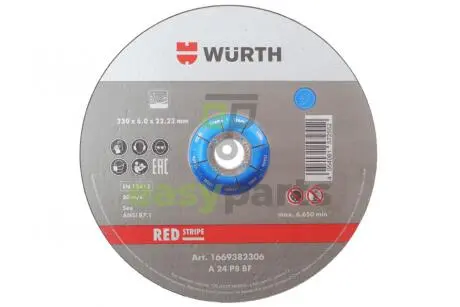 Круг зачисний для сталі TH6,0/ BR22,23/d=230 mm WURTH 1669382306