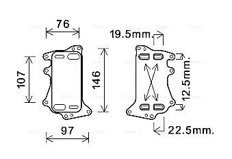 AVA BMW Оливний радіатор (без корпуса) 1 F20, 2, 3 F30, 4, 5 F10, X1 E84, X3 F25, X5 F15 2.0d AVA COOLING BW3553