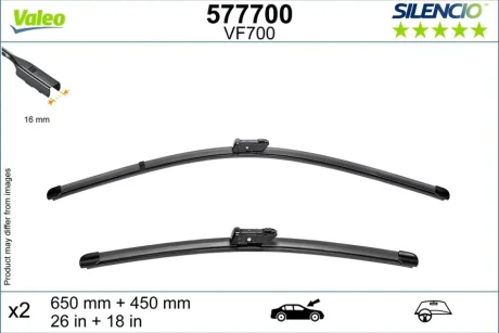 Wycieraczki SILENCIO FB OE KPL. Valeo 577700