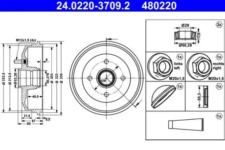 Brake Drum ATE 24022037092