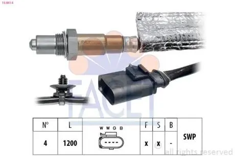 Фото sonda lambda FACET 108614 SONDA LAMBDA FACET 108614