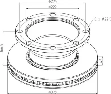 Фото гальмівний диск PE AUTOMOTIVE 25605200A Гальмівний диск PE AUTOMOTIVE 25605200A