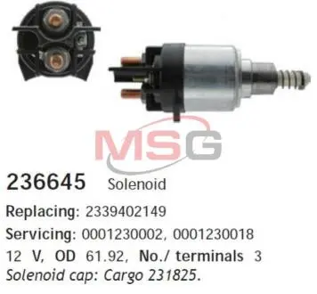 Втягуюче реле стартера CARGO 236645