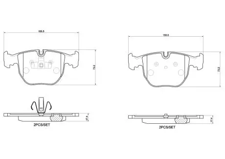 Автозапчасть BREMBO P06118