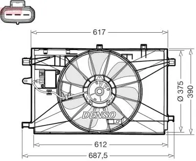 WENTYLATOR DENSO DER50003
