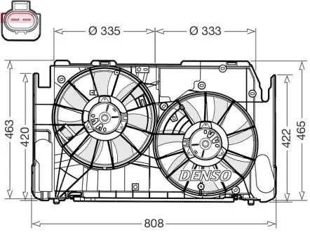 WENTYLATOR DENSO DER50002