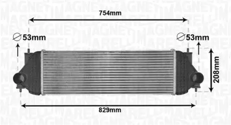 Радіатор інтеркулера Suzuki Grand Vitara 1.9DDiS 05-15 MAGNETI MARELLI 351319205180