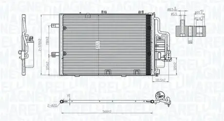 Condenser, air conditioning MAGNETI MARELLI 350203770000