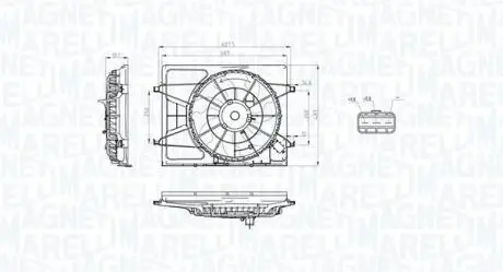 Fan, radiator MAGNETI MARELLI 069422793010