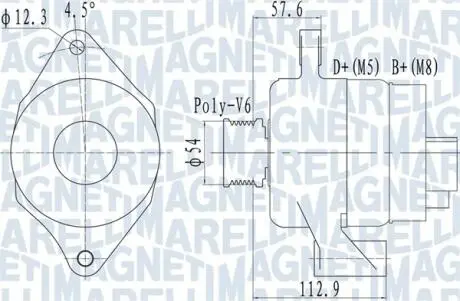 Автозапчасть MAGNETI MARELLI 063732050010
