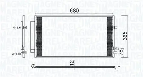Condenser MAGNETI MARELLI 350203173000