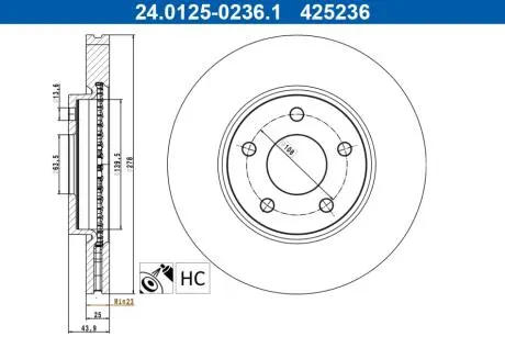 Автозапчасть ATE 24012502361