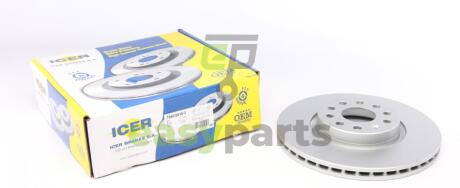 Диск гальмівний (передній) Audi A3/Skoda Octavia/SuperB/VW Passat B6/B8 03- (312x25) (з покр.)(вент.) ICER 78BD5618-2