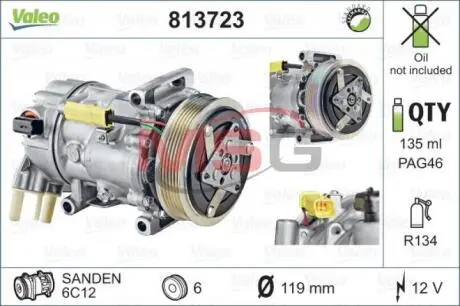 Компресор кондиціонера Valeo 813723