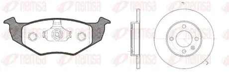 VW К-кт гальм. колодки + диски GOLF III Variant (1H5) 1.9 D 93-99, SEAT TOLEDO I (1L2) 1.9 D 91-99 REMSA 8609.03