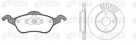 FORD К-кт гальм. колодки + диски FOCUS I (DAW, DBW) 1.8 TDCi 02-04 REMSA 8691.00 (фото 1)