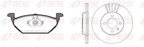 SEAT К-кт гальм. колодки + диски CORDOBA (6K1, 6K2) 1.9 SDI 99-02 REMSA 8633.03 (фото 1)