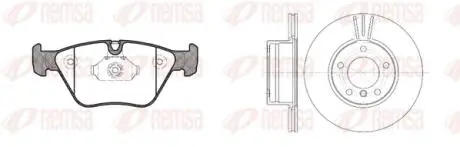 Фото 1 - bmw к-кт гальмівні колодки + диски перед. 2,5/3,0: e46, x3(e83) REMSA 8963.00 BMW К-кт гальмівні колодки + диски перед. 2,5/3,0: E46, X3(E83) REMSA 8963.00 (фото 1)