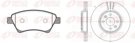 RENAULT К-кт гальм. колодки + диски Megane II, Kangoo 02- REMSA 8976.02