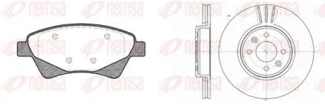 RENAULT К-кт гальм. колодки + диски Megane II, Kangoo 02- REMSA 8976.03
