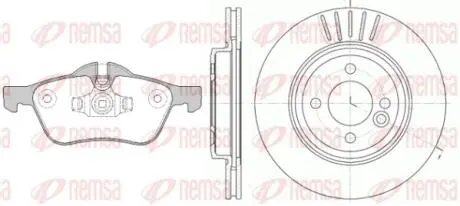 BMW К-кт гальм. колодки + диски передн.MINI Cooper,One 01- REMSA 8864.00