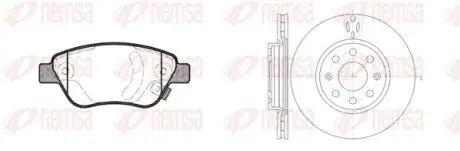 OPEL К-кт гальмівні колодки + диски передні Corsa 06 - REMSA 8858.02
