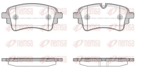 AUDI Колодки гальмівні A4 2.0 16-, A5 1.4 16-, VW REMSA 1669.10