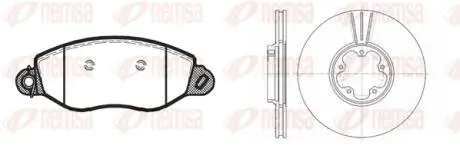 FORD К-кт гальмівні колодки + диски Transit 00- REMSA 8772.02