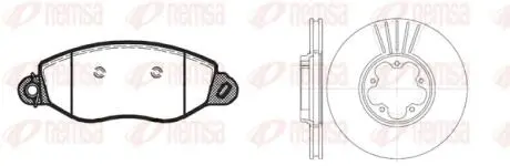 FORD К-кт гальмівні колодки + диски Transit 00- REMSA 8772.03