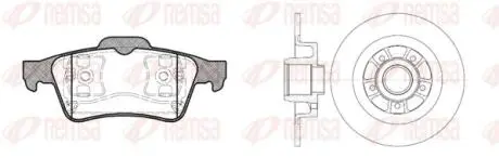RENAULT К-кт гальм. колодки + диски Laguna 01- REMSA 8842.00