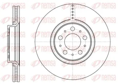 Диск гальм. передн. Volvo XC 90 02- REMSA 6866.10