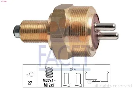 Вимикач фар заднього ходу FACET 76100
