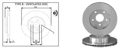 Диск гальмiвний, лiв/прав, пер APLUS 61757AP