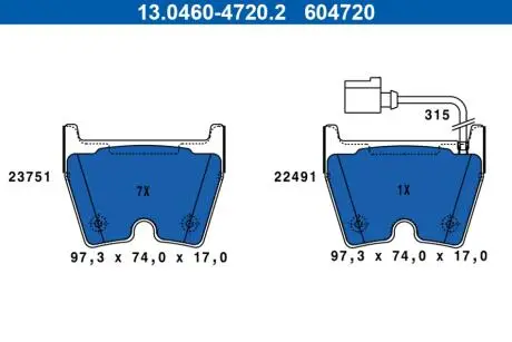 Автозапчасть ATE 13046047202