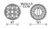 AVA BMW Муфта зчеплення вентилятора 7 (E65, E66, E67) 01-, X5 (E53) 00- AVA COOLING BWC392 (фото 1)