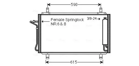 AVA NISSAN Радіатор кондиціонера (конденсатор) з осушувачем 350 Z 03- AVA COOLING DN5329D