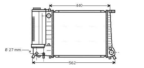 AVA BMW Радіатор сист. охолодження двиг. 3 E30 1.6/1.8 87-94 AVA COOLING BW2081