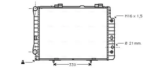 AVA DB Радіатор сист. охолодження двиг. W210 2.8/3.2 95- AVA COOLING MSA2190