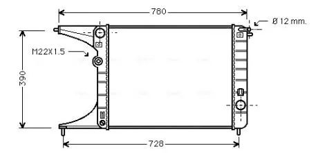 AVA OPEL Радіатор охолодження двиг. OMEGA B 2.0 94- AVA COOLING OL2245